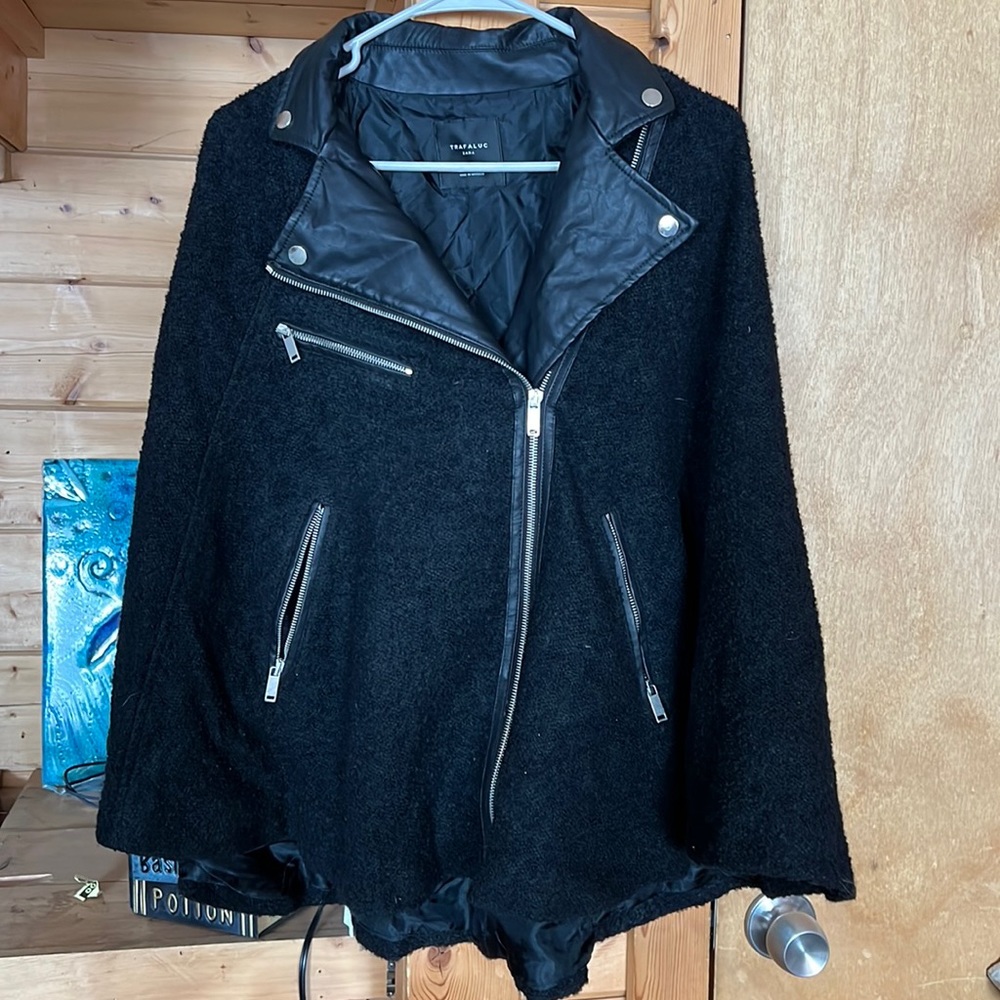 Black poncho style jacket
